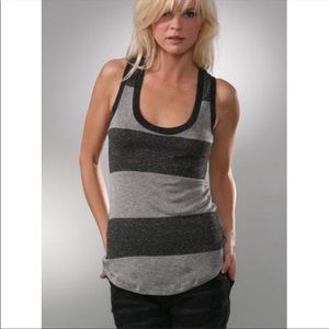 Splendid Black and metallic stripe top